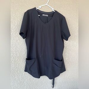 Skechers Black V-Neck Short Sleeve Scrub Top and Bottoms with Pockets